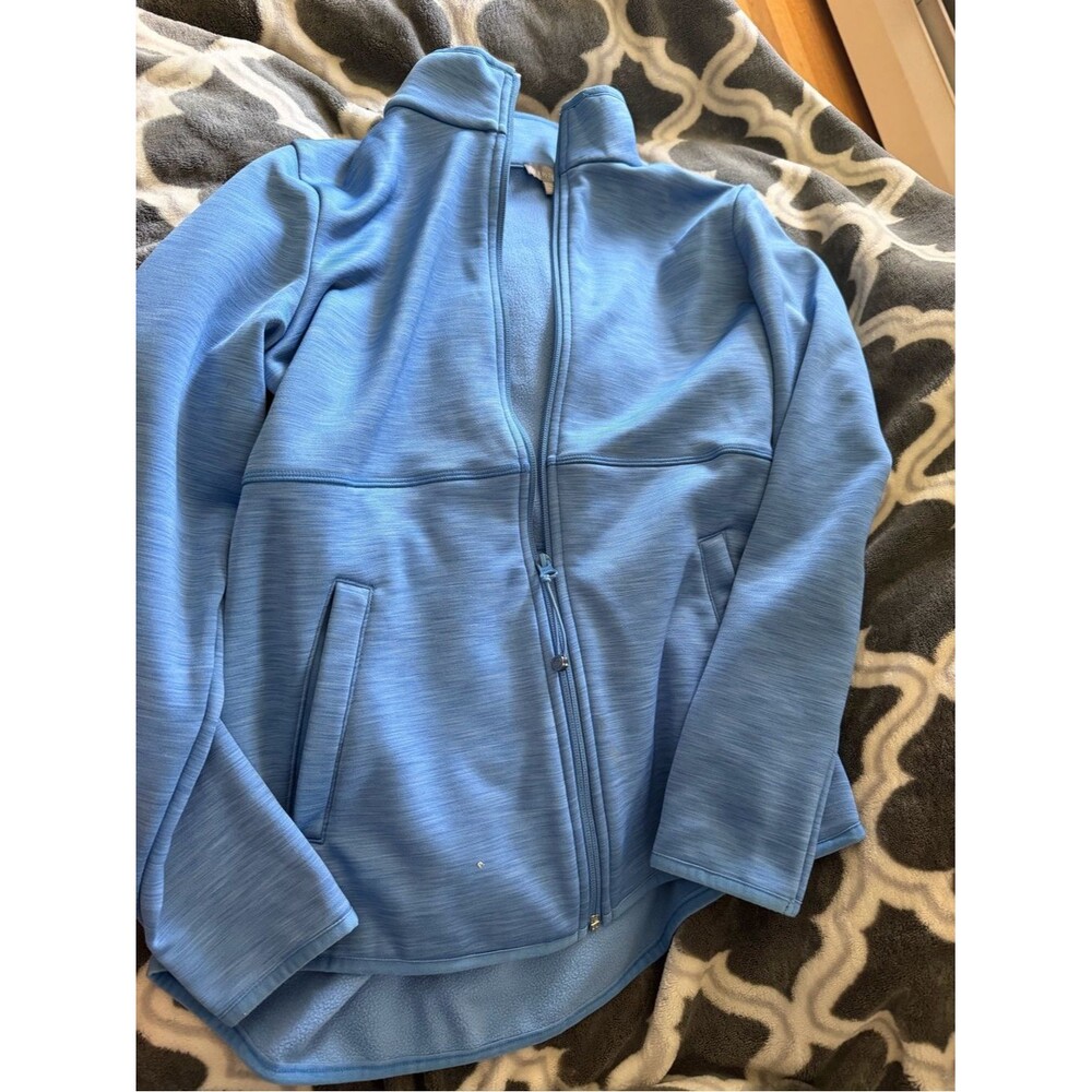 Talbots Blue Zip-Front Active Jacket - Picture 2 of 7